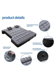 Generic Large Truck Bed Air Mattress, Thick Leak-Proof Truck Bed Mattress With Pump, Pillows, Portable Air Mattress For Truck, Tent And Camping, Gray