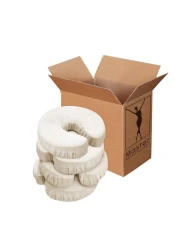 Master Massage Fitted Crescent Headrest Face Pillow Cradle Cover Pack of 4 for Face Cushion of Massage Table