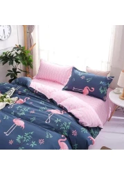 GOLDEN HOME 6-Piece King Size Duvet Cover Set, 1 Duvet Cover + 1 Fitted Sheet + 4 Pillow Cases, Microfibre, Muesli