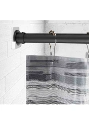 Adjustable Shower Curtain Rod Grey 190cm
