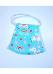 Pikkaboo Washable Mask - Unicorn Blue Love Mini Kids