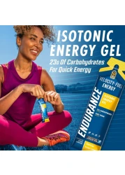 Applied Nutrition Endurance, Isotonic Energy Gel, High In Carbohydrates, Quick Energy On The Go, For Performance Sports (Pack of 20 x 60g) (Blackcurrant)