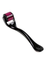 Derma Micro Needle Skin Roller Dermatology Therapy System Black/Pink 1.5Millimeter