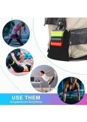 Sky Land Resistance Band Exercise Home Gym Fitness, Yoga Resistance Loop Bands For A Different Kind Of Workout Em 9241, Black, Blue, Yellow, Red, Green