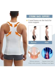 Men&#39;s Slimming Compression Vest Body Shaper Tank Top - Tummy Control Shirt Control Underwear Moobs Binder