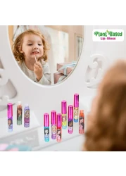 Townley Girl Barbie 12 Piece Plant Based Lip Gloss Girls Party Favors First Makeup Set for Girl Perfect for Parties Sleepovers and Birthday Gifts Ages 3