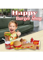 Kidwala Fast Food Burger Fries Chicken Ice, Cream Salad Cheese Vegetables Food Features Playset Educational Toys For Boys &amp; Girls
