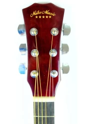 Mike Music 40Inch Acoustic Guitar With Bag And Strap And Extra Strings And Capo And Guitar Picks (40 Inch Glossy, Sunburst)