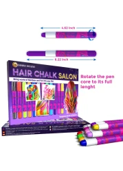 Desire Deluxe Hair Chalk for Girls Makeup Kit of 10 Temporary Colour Pens Gifts Great Toy for Kids Age 5 6 7 8 9 10 11 12 13 Years Old BlueGreenGreyPinkPurple