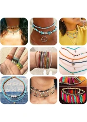 3300-Piece Small Colourful Bracelet Beads, A-Z Alphabet Letter DIY Bead Making Kit With Rope String Roll