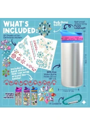 PURPLE LADYBUG Decorate Your Own Water Bottle for Girls Great Gift for Girls Fun DIY Crafts Activity Birthday Gifts Ideas 6 Year Old Girl Birthday Gift Girls Gifts Age 68