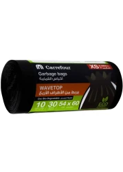 Carrefour 10 Gallon Wavetop Oxo Biodegradable Black Extra Small 30 Garbage Bags