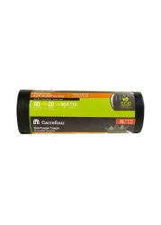 Carrefour 60 Gallon Wavetop Oxo Bio-Degradable Black Extra Large 20 Garbage Bags