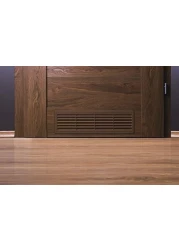 Bathroom Door Air Vent Grille 455mm x 135mm 18 x 53 inch Two Sided Ventilation Cover Brown