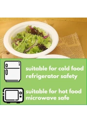 LAVISH Heavy-Duty Bagasse Biodegradable Paper Bowls, [ 25-Pack 8oz/240ml ] Compostable Bowls for Hot &amp; Cold Foods, Ideal for Soup, Ice Cream, Salad, Snacks, and Desserts (White)