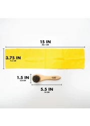 JobSite Genuine Horsehair Dauber Applicator Brush Shoe Shine Polish Cloth