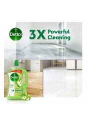 Dettol 3x Power Antibacterial Floor Cleaner Green Apple 3L