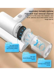 Marrkhor Vacuum Cleaner,Handheld UV Bed Vacuum,Mite Removal Instrument Wireless Mite Remover Cleaning Machine for Pillows, Sheets, Mattresses, Sofas, Plush Toys and Other Fabric Surfaces