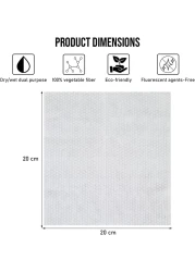 Facial tissue for Cleansing, Skincare, and Makeup remover, Disposable cleaning towel, Wall-mounted facial tissue paper, Suitable for All skin types, 100% Cotton dry wipes 20 cm (White)