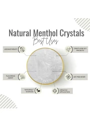 AWAFI MILL Menthol Crystal - Pure and Refreshing Crystals for Aromatherapy (Bottle of 50 gram / 1.7 Oz)