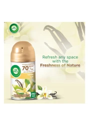 إيرويك فريشماتيك معطر جو بخاخ تلقائي برائحة حبوب الفانيليا البيضاء مع إعادة تعبئة - أبيض، 250 ملل