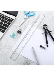 Lavish Premium Quality Clear Plastic 12 Inch Or 30 cm Ruler For Student School Office [10-Units]