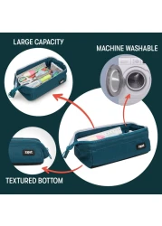 ZIPIT Lenny Pencil Case Large Capacity Pencil Pouch Pencil Bag for School College and Office Teal