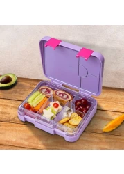 Eazy Kids 5 &amp; 4 Convertible Bento Lunch Box wt Sandwich Cutter Set - Gamer Girl