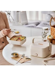 Bear Portable Electric Lunch Box 1L Multifunctional Quick Food Warmer Hot Pot 200W For Men And Women 3 Pin Plug(CN Version)