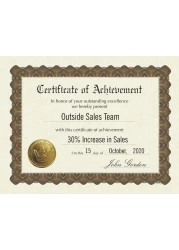 Great Papers Certificate of Achievement PrePrinted Gold Foil Embossed 85 x 11 6 Count 930100