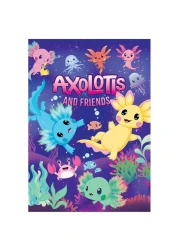 Hinkler Axolotls &amp; Friends Creative Colouring Kit includes 2x24-page Colouring Book, 30+ Holographic Stickers, 30+ Standard Stickers,