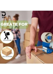Duchic, Clear Packing Tape 2 inches x 50 yards Strong Heavy Duty Packaging Tape for Sealing Parcel Boxes, Moving Boxes Houses, Large Postal Bags, Office Supplies [6 Rolls]