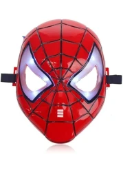 LED Glowing Superhero Halloween Light Spider Man Mask Children&#39;s Cartoon Mask Spider-man Toy Glow with Lamp Spiderman Mask