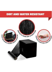 Markq [3 Rolls] Black Stretch Film Wrap - 500mm x 250m Heavy Duty Plastic Shrink Wrap for Pallet Wrap, Packing, Moving and Packaging - Cling Wrap