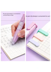 Cute Pencil Creative Stationery Retractable Rubber Stick Erasers for Kids Creative Cartoon Pattern Cute Erasers Kawaii School Supply School Office Prize Stationary 4 PCS