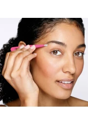 Tweezerman Stainless Steel Slant Tweezer Eyebrow Tweezers for Women and Men Neon Pink
