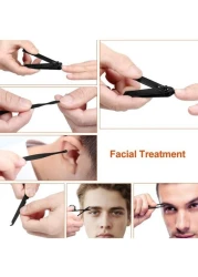 EasyLife 7 In 1 Stainless Steel Professional Pedicure And Manicure Grooming Kit With Leather case