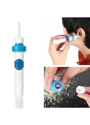 Portable Electric Ear Cleaner Wax Removal Kit &ndash; Automatic Vacuum Earwax Cleaning Tool with LED Light &ndash; Safe and Effective Ear Hygiene Device