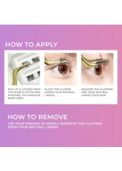 KISS imPRESS False Eyelashes Lash Clusters Falsies Elegant Volume 12mm14mm Includes 12 pieces of prebonded lashes Contact Lens Friendly Easy to Apply Reusable Strip Lashes