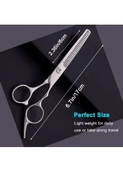 Hair Thinning Shears Hair Cutting Scissors 67 Inches with Fine Adjustable Tension Screw and 1 Piece Wipe Cloth