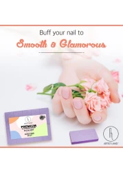 Artist Land Slim Purple Buffer Set 80100 Grit 50 Ct Professional Grade Salon Quality Nail Buffing Blocks Pack for PreApplication of Polish Gel Acrylic DoubleSided Nail Buffer Blocks