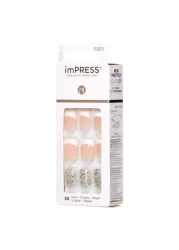 Kiss Impress Press-On Manicure False Nails 83659 Short Time Slip 30 PCS