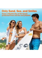 SAFE SEAJellyfish StingBlocking Sunscreen SPF 40 Spray 4 Fl oz Waterproof Biodegradable Coral ReefSafe Body and Face Sunscreen AntiJellyfish and SeaLice sting protection