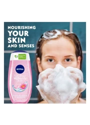 NIVEA Shower Gel Body Wash Waterlily &amp; Oil with Caring Oil Pearls and Waterlily Scent 250ml Pack of 2