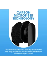 CarbonKlean Peeps Glasses Cleaner for Eyeglasses Reading Glasses and More Lens Cleaner with Carbon Microfiber Tech Injected Black 1 Count Pack of 1