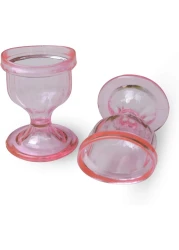 Pink Colored Eye Wash Cups for Effective Eye Cleansing - Eye Shaped Rim, Snug Fit (Set 2 Pcs.)