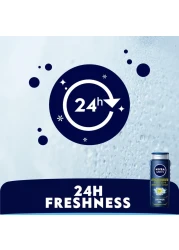 NIVEA MEN 3in1 Shower Gel Body Wash Power Fresh 24h Fresh Effect Citrus Scent 500ml