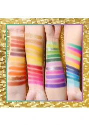 UCANBEEXOTIC FLAVORS Neon Eyeshadow Makeup Palette 48 Colorful High Pigmented Rainbow Matte Shimmer Glitter Eye Shadow Make Up Pallet Gift Set