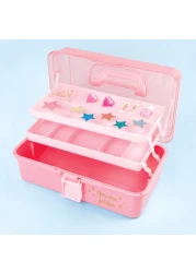 3C4G Pink and Gold Hard Case Makeup Storage Set Kids Makeup Kit for Girls and Teens Includes Storage Case 5 Eyeshadows 1 Blush 2 Lip Glosses 1 Nail Polish Ages 8 by Make It Real
