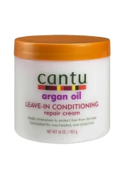 كانتو كريم إصلاح الشعر المتضرر المرطب بزيت الأرغان يترك على الشعر - أبيض 453 غرام